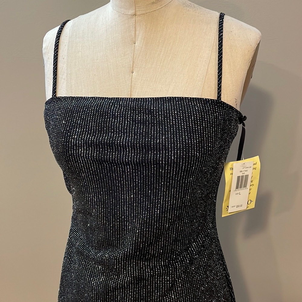 XOXO Uptown Girl glitter spaghetti strap cocktail dress - Picture 2 of 10